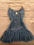 Blue Grey A Line Spaghetti Strap Chiffon Short Homecoming Dress Outfits HZ1023