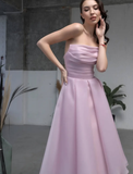 Romantic Pink A Line Puff Organza Prom Dress Party Birthday Dress HZ1023