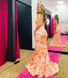 Fashion V Neck Mermaid Prom Dress Long Evening Dress HZ1023