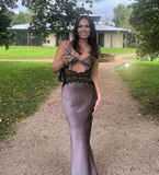 Sexy Cut Out Lace Prom Dress Evening Dress Vacation Party Dress HZ1023