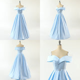 Off The Shoulder Formal Dresses Cheap | Sexy Long Evening Gowns with Side Slit HZ1023