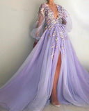 tulle long prom dress evening dress HZ1023