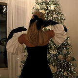 Elegant Off The Shoulder Birthday Dress Velvet Black Prom Dress HZ1023