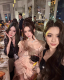 Pink A Line V Neck Ruffle Chiffon Long Prom Dress Vacation Dress HZ1023