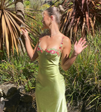 Beautiful Green Applique Long Evening Dress Prom Dress HZ1023
