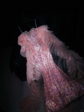 Shiny Pink Mermaid Sweetheart Neck Tulle Sequin Long Prom Dress Evening Dress HZ1023