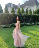 Pink Off The Shoulder Prom Dress Fairy Evening Dress HZ1023
