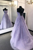 modest lilac long prom gowns, chic lace prom dresses, formal evening dresses for teens HZ1023