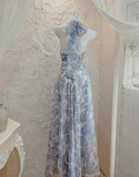 Sexy Chiffon Floral Prom Dress Party Evening Dress HZ1023
