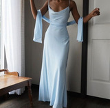 Sexy Straps Party Dress Light Sky Blue Prom Dress HZ1023