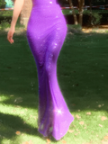 Sexy Shiny Purple Mermaid Straps Sequin Long Prom Dress Vacation Dress HZ1023