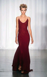 Burgundy Mermaid Evening Dress Long Prom Dress HZ1023
