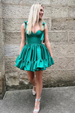 Ruffles Cute Sweetheart Homecoming Dresses, Short Prom Dress HZ1023