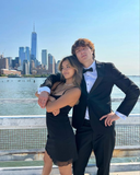 Sexy Black Chiffon Short Prom Dress Homecoming Dress HZ1023