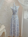 Sexy Chiffon Floral Prom Dress Party Evening Dress HZ1023