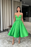 Green A-line Sweetheart Homecoming Dress Short Prom Dress HZ1023