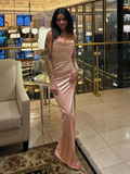 Spaghetti Straps Sexy Mermaid Long Party Prom Dress Evening Dress HZ1023