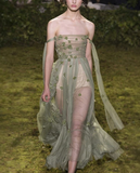 Princess Sage Green Prom Dresses Long Prom Dress HZ1023