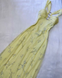 Charming Yellow Long Prom Dress Evening Gown HZ1023