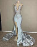Sexy Halter Mermaid Prom Dresses For Black Girls HZ1023