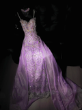 Purple A Line Sweetheart Neck Beaded Sequin Tulle Prom Dress Evening Dress HZ1023