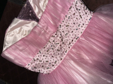 Cute A Line Sweetheart Neck Beaded Pink Tulle Satin Short Homecoming Dress Cocktail Dress HZ1023