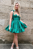 Ruffles Cute Sweetheart Homecoming Dresses, Short Prom Dress HZ1023