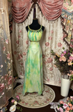 Dreamy Green Ombre A Line Halter Beaded Chiffon Prom Dress Evening Dress Date Dress HZ1023