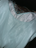 Blue Mermaid V Neck Beaded Chiffon Satin Long Prom Dress Party Dress HZ1023