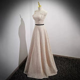 Simple A line Long Lace Prom Dresses HZ1023