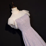 A Line Sequin Long Prom Dresses HZ1023