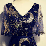 A line Navy Blue Tulle Prom Dresses HZ1023