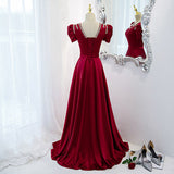 Simple Red Long Prom Dresses HZ1023