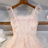 Princess Pink Short Homecoming Dresses HZ1023