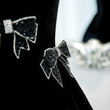 A line Black Knee Length Prom Dresses HZ1023