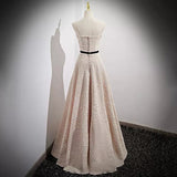 A line Strapless Prom Dresses Sexy Evening Dress HZ1023