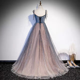 A line Spaghetti Straps Prom Dresses HZ1023