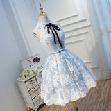 Gray Lace Hoco Dress Short Homecoming Dresses HZ1023
