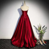 A line Short Puffy Sleeves Tulle Red Prom Dresses HZ1023