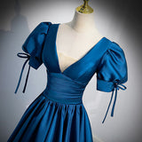 A line Royal Blue Long Prom Dresses HZ1023