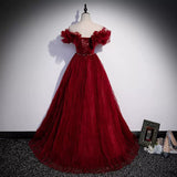 Off The Shoulder Red Prom Dresses Sexy Evening Dress HZ1023