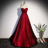 A line Short Puffy Sleeves Tulle Red Prom Dresses HZ1023
