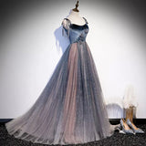 A line Spaghetti Straps Prom Dresses HZ1023