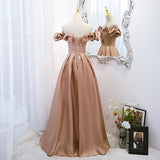 A line Off The Shoulder Long Prom Dresses HZ1023