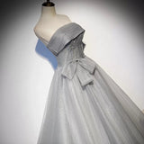 Ball Gown Strapless Tulle Long Prom Dresses HZ1023