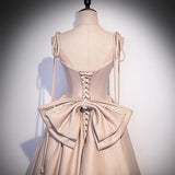 A Line Blush Pink Prom Dresses Long Prom Dress HZ1023