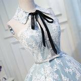 Gray Lace Hoco Dress Short Homecoming Dresses HZ1023