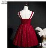 Little Black Sequin Hoco Dress Short Homecoming Dresses HZ1023