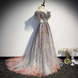 Off The Shoulder Sequin Lace Prom Dresses Sexy Prom Dress HZ1023