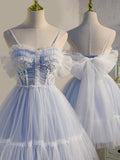 Light Sky Blue Hoco Dress Short Homecoming Dresses HZ1023